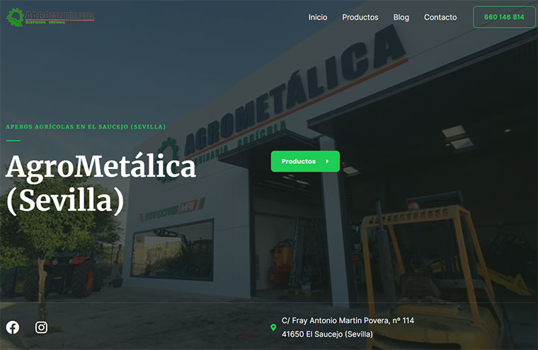 nuevo sitio web Agro Metálica